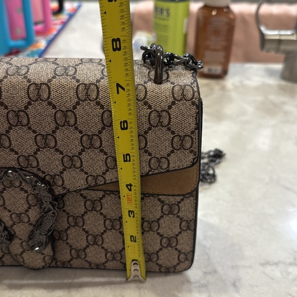 Brown Designer Inspired Crossbody Bag - Picture 5 of 6